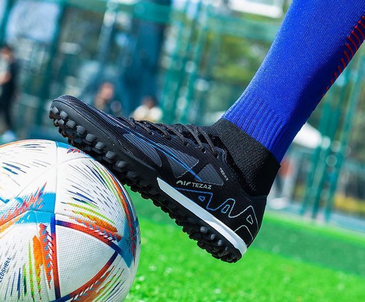 Футбольні сороконіжки Tezaz Turf Ground чорний (2022) 2022 фото